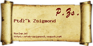 Pták Zsigmond névjegykártya